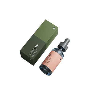 Custom 1 oz Polished Surface Glass Serum Container 30ml 60ml Round Glass Dropper Bottle Label Box ODM Essential Oil 100ml Volume
