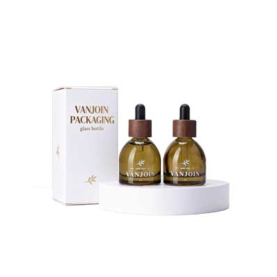 30ml 50ml 100ml Amber Glass Dropper Bottle, Empty Round Glass Boston Travel Bottles With Eye Droppers,Natural Bamboo Dropper Cap for Essential Oils, Tinctures & Perfume,Aromatherapy,Liquids