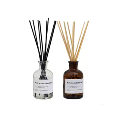 Patchouli & amber and santal woods reed diffusers set all natural essential oils, fall & home fragrance sticks, rattan diffusers for men, elegant glass vase