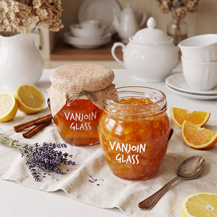 Glass orcio Jars, 106ml 212ml 314ml 370ml Clear Glass Jars with Metal Lids for Sealing, Canning Jars for Food Storage, Overnight Oats, Dry Food, Snacks, Candies, DIY Projects