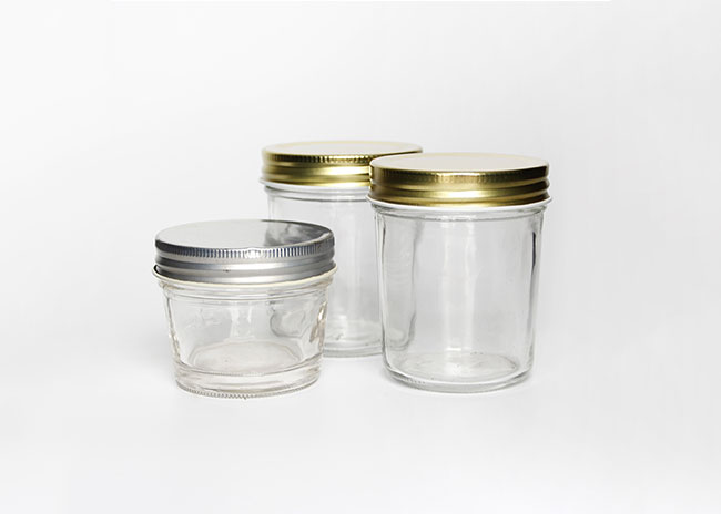 Round Glass Jars Airtight 