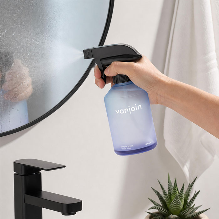 Custom Design Luxury 200ml Glass Spray Bottles for Cleaning Solutions Heavy Duty Household Reusable Spray Bottles