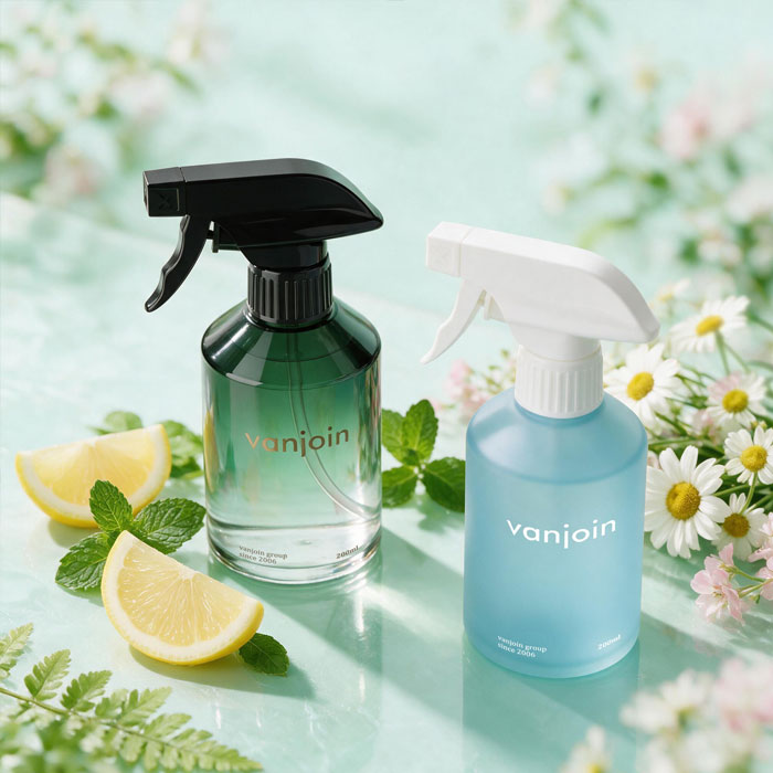 Custom Design Luxury 200ml Glass Spray Bottles for Cleaning Solutions Heavy Duty Household Reusable Spray Bottles