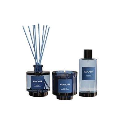 Custom Color Glass Home Scented Candle Jars Home Fragrance Diffuser Glass Home Fragrance Oil Container with Box Packaging