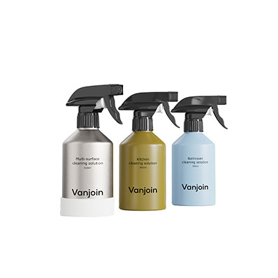 300ml 500ml Slanted Shoulder Cosmetic Spray Bottles with silicone sleeve Refillable Travel Essential Oil Containers for Cleaning, Gardening, Aromatherapy, Pets, Plant, Hair
