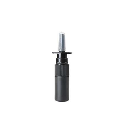 Refillable travel size empty 10ml black glass nasal spray bottles for saline application